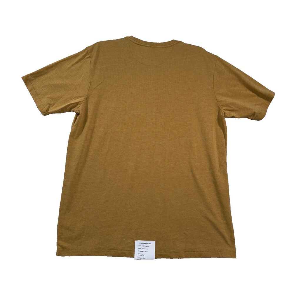 Camp David Short Sleeve T-Shirt Mens L Lake Tahoe California Lifeguard Gold NWT - Picture 2 of 7